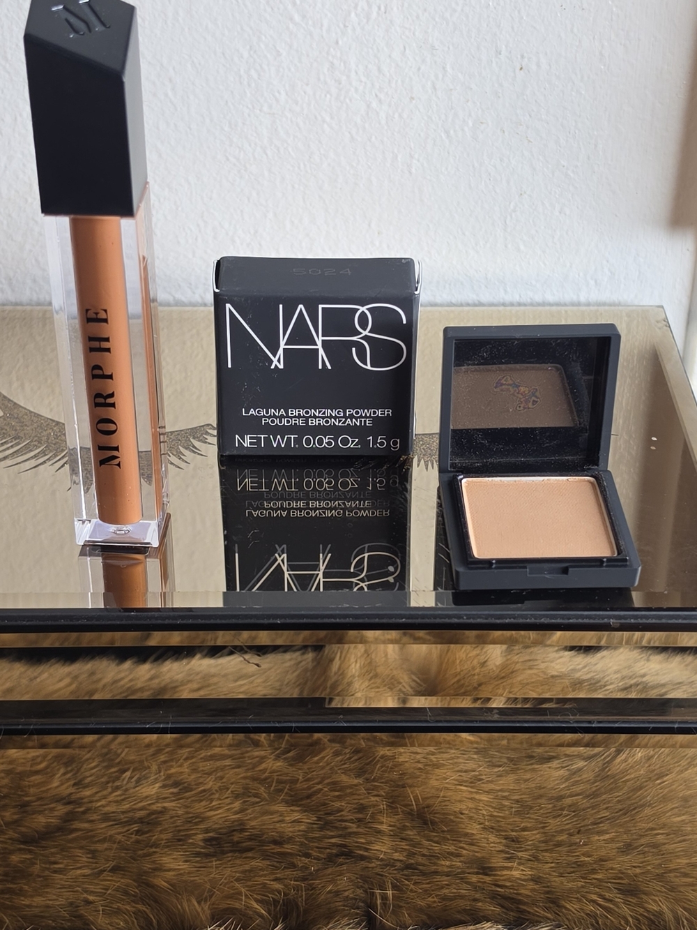 NARS Laguna Bronzing Powder - Peachy Bronze And Morphe Lip Gloss Bundle